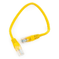 Патч-корд RG45  Cablexpert PP12-0.25M/Y 5e, 0.25м, литой, многожильный желтый