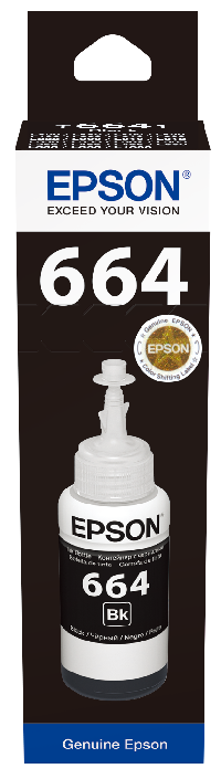 Чернила Epson L100 /L1300 black 70ml  C13T66414A /C13T664198 (664 EcoTank )