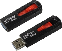   64GB USB 3.0 Smart Buy Iron-2 Metal Black (SB064GBIR2K)