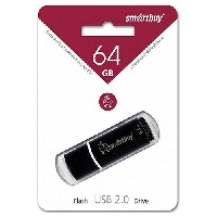 Флеш диск 64GB USB 2.0 Smart Buy Crown Black (SB64GBCRW-K)