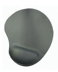 Коврик для мыши BURO гелевый серый BU-GEL/grey с подставкой под запястье (225х190х2mm)