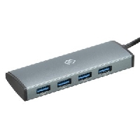 Концентратор USB-C 4порт. Digma HUB-4U3.0-UC-G  серый