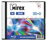Диск BD-R Mirex Объем 25Gb, количество 1шт, упаковка Slim Case, скорость 4x (UL141002A4S)
