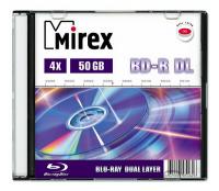 Диск BD-R DL Mirex Объем 50Gb, количество 1шт, упаковка Slim Case, скорость 4x (UL141005A4S)