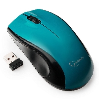 Мышь беспроводная Gembird MUSW-320-B голубой, 2 кнопки+колесо-кнопка, 1000 DPI, батарейки в комплекте,