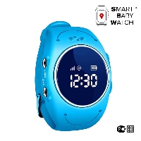 Часы детские Smart Baby Watch W8 голубой/ сенсорный OLED-экран/ совместимость с Android, iOS/ собственная micro SIM/ GPS/ Wi-Fi/ аккумулятор 400 мА*ч/ история перемещений/ датчик снятия часов с руки/ удаленное прослушивание окружения