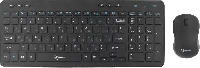 Клавиатура + мышь Gembird KBS-8003, 2.4ГГц, черный, 105 клавиш+2 кнопки+колесо кнопка, 1200DPI, батарейки в комплекте