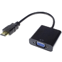 Переходник HDMI-VGA Cablexpert A-HDMI-VGA-04 19M/15F, провод 15см