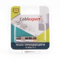 Разьем TV Cablexpert TVPL-06, TV (мама) позолоченный, латунь OD8.5, блистер