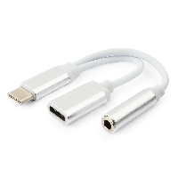  USB Cablexpert CCA-UC3.5F-02-W, USB Type-C/Jack3.5 F+ Type-C F, 