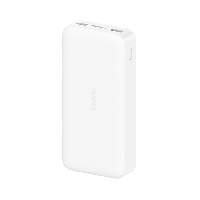 Мобильный аккумулятор Xiaomi Redmi Power Bank PB200LZM Li-Pol 20000mAh 3.6A+2.4A белый 2xUSB
