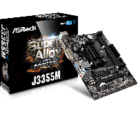 Материнская плата Asrock J3355M <Intel J3355M, 2*DDR3, PCI-E16x, D-SUB, DVI, HDMI, SATA III, GB Lan, USB 3.0, mATX Retail