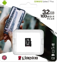 Карта памяти Micro-SD 32Gb Class 10 Kingston UHS-I Canvas Select Plus без адапт.(SDCS2/32GBSP)