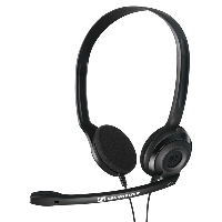 Гарнитура Sennheiser PC 3 CHAT черный (504195) проводная с накладными наушниками, односторонняя, микрофон с шумоподавлением, вес 55 г, разъем 2 x mini jack 3.5 mm, кабель 2 м