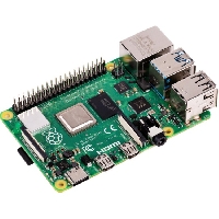 �������������� Raspberry Pi 4 Model B (RA545) Retail, 4GBRAM, Broadcom BCM2711 Quad core Cortex-A72 (ARM v8) 64-bit SoC @ 1.5GHz CPU,WiFi, Bluetooth, 40-pin GPIO, 2x USB 3.0, 2xUSB 2.0,2x micro-HDMI,USB-C 5V Power������ (RASP4448)