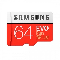 Карта памяти Micro-SD 64Gb Class 10, Samsung MB-MC64KA EVO PLUS + adapter