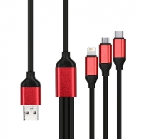 -  USB-microUSB+Type-C+Lightning Smartbuy IK-312QBOMB black  1.2,  ,  USB 2.0,    3