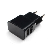 Зарядное устройство сетевое 2хUSB Cablexpert MP3A-PC-12 100/220V - 5V USB 2 порта, 2.1A, черный