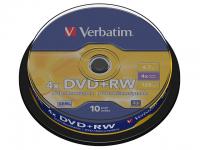 Диск DVD+RW 4.7GB 4x Verbatim  (10шт./упак) 43488