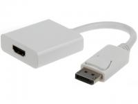 Переходник DisplayPort - HDMI Gembird/CabelExpert A-DPM-HDMIF-002-W, 20M/19F, пакет, белый
