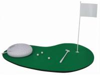 Мышь проводная сувенирная CBR MF 500 Golf + коврик + игра, мышь оптич. цвет белый, 1000 dpi,  USB