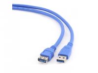 Удлинитель USB 3.0 Pro Gembird/Cablexpert  CCP-USB3-AMAF-6,  AM/AF,  1.8м,  позол.конт., синий,  пакет
