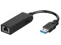 Сетевая Карта (USB 3.0) D-Link DUB-1312/A1A USB 3.0 to Gigabit Ethernet Adapter RJ-45 Ethernet Port (10/100/1000 Mbps