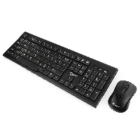 Клавиатура + мышь Gembird KBS-8002, 2.4ГГц, черный, 104 клавиши+2 кнопки+колесо кнопка, 1000DPI, батарейки в комплекте