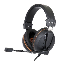 Наушники Gembird MHS-G100,код "Survarium", черный/оранжевый, регулятор громкости, отключение микрофона, кабель 2,5м