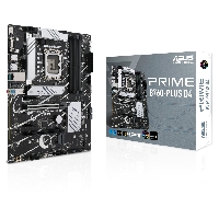   Socket-1700 Asus PRIME B760-PLUS D4 Intel B760, 4xDDR4-3200 , 2xPCI-Ex16, 3xM.2, Standard-ATX 2.5Gg RAID+VGA+HDMI+DP