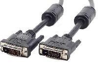 Кабель DVI-D dual link Cablexpert CC-DVI2-BK-6, 25M/25M, 1.8м, черный, экран, феррит.кольца, пакет