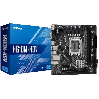   Socket-1700 Asrock H610M-HDV 2xDDR4 mATX AC`97 8ch(7.1) GbLAN+VGA+HDMI+DP