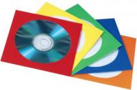 Конверт для  1CD Hama H-78367 для CD/DVD бумажные с прозрачным окошком, 25 шт., 5 цветов