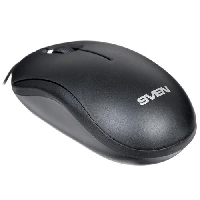 Мышь проводная Sven RX-60 USB чёрная ,2+1кл. 1000DPI, каб. 0,7м, автосмотка,